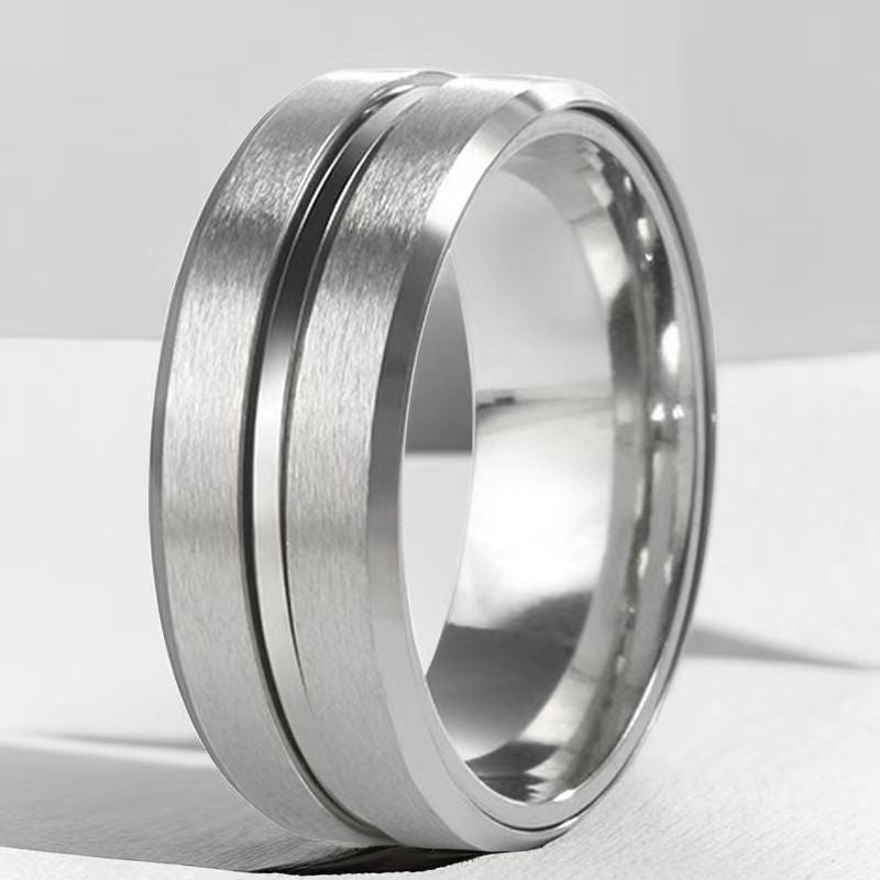 Men's Hip Hop Fashion Rotating Cold Niche Ring
