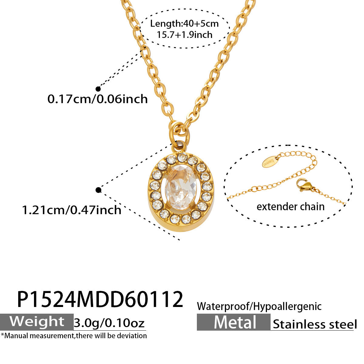 Flash Zircon Stainless Steel Combination Exquisite Gorgeous Full Jewelry Set