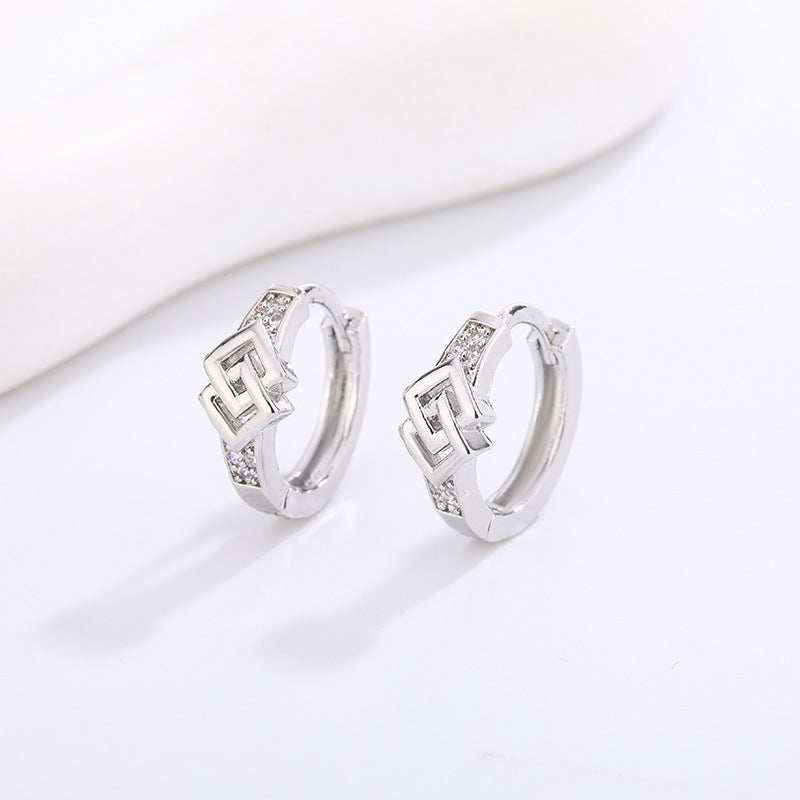 Women's High-grade Night Market Style Graceful Ear Clips Rings