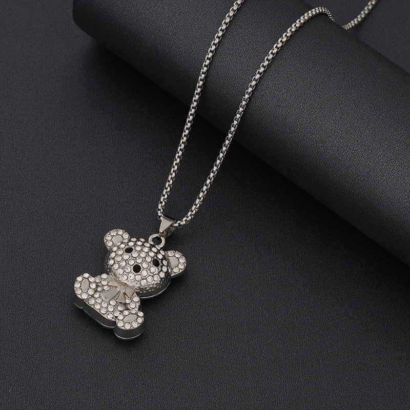 Women's & Men's Steel Hip Hop Fashion Catwalk Sweater Necklaces