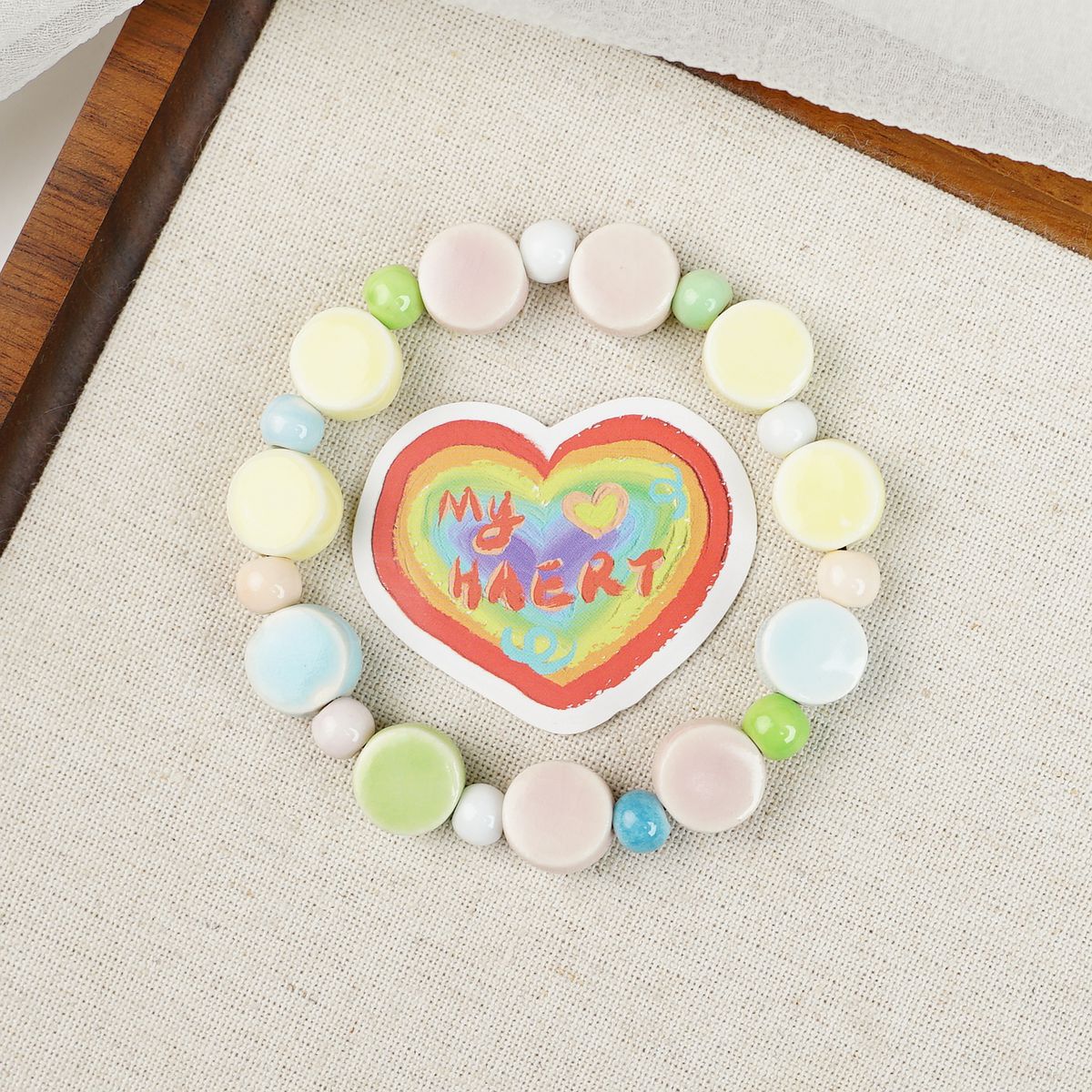 Ceramic Painted Pottery Beads Female Literary Bracelet
