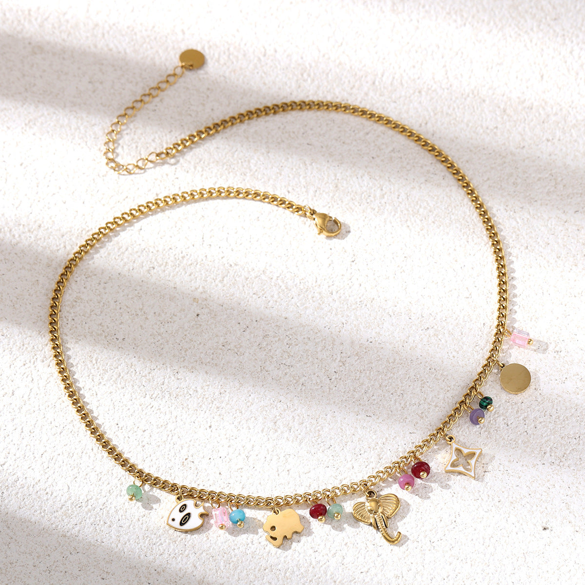 Steel Light Luxury High-grade Color Drop Jewelry Set