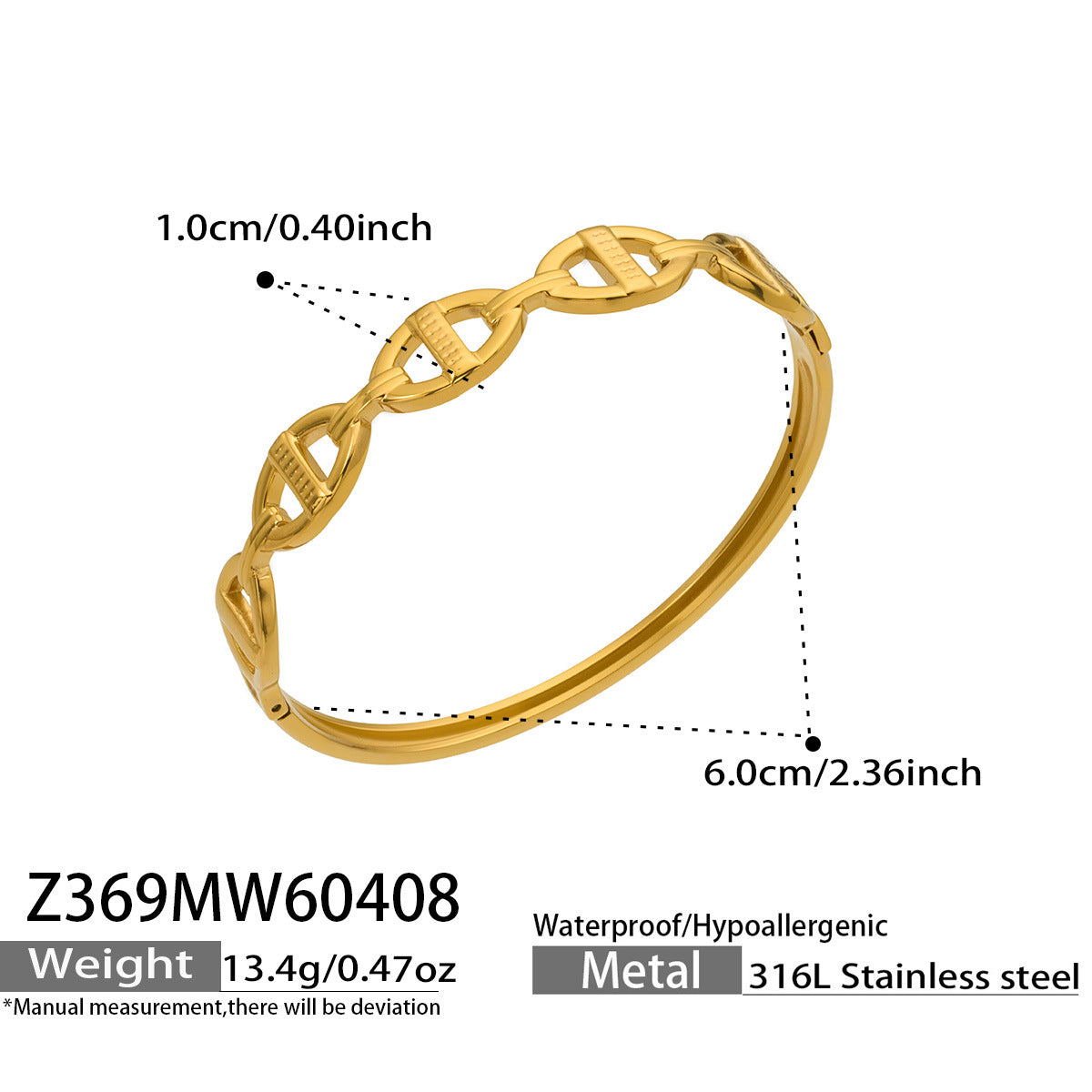 Women's Light Luxury High-grade Stainless Steel Gold Pig Bracelet