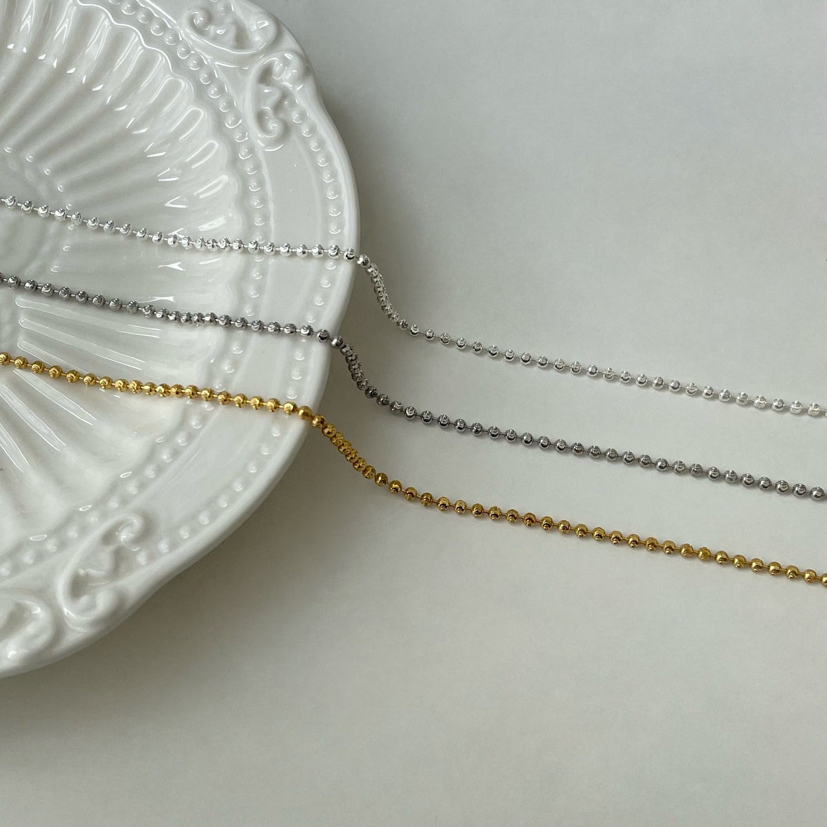 Crescent Round Beads Personality Simple Trendy Necklaces