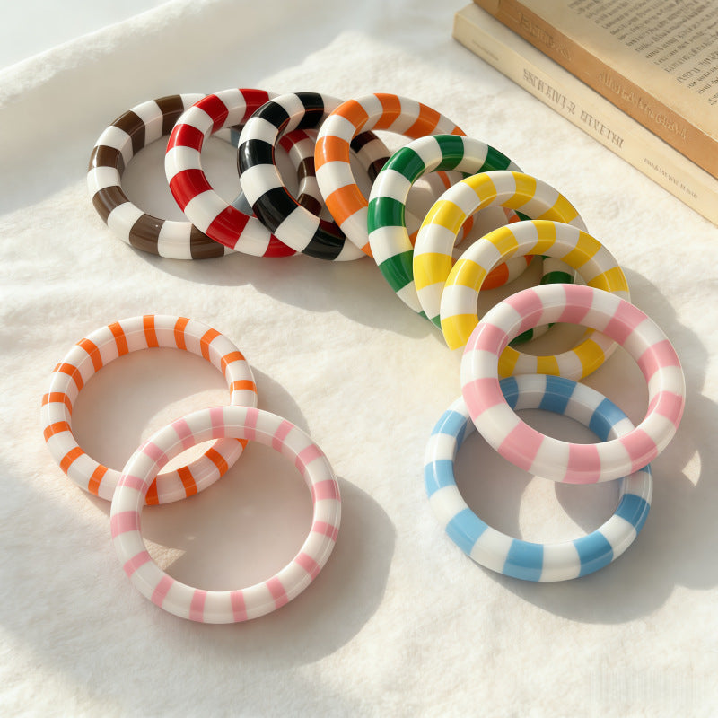 Mint Green Round Multi Resin Bohemian Fashion Bracelets