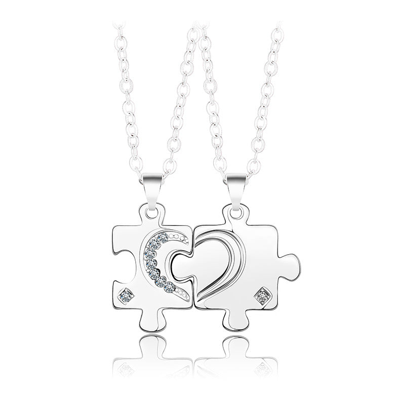 Couple Pair Of Simple Stylish Personality Creative Necklaces