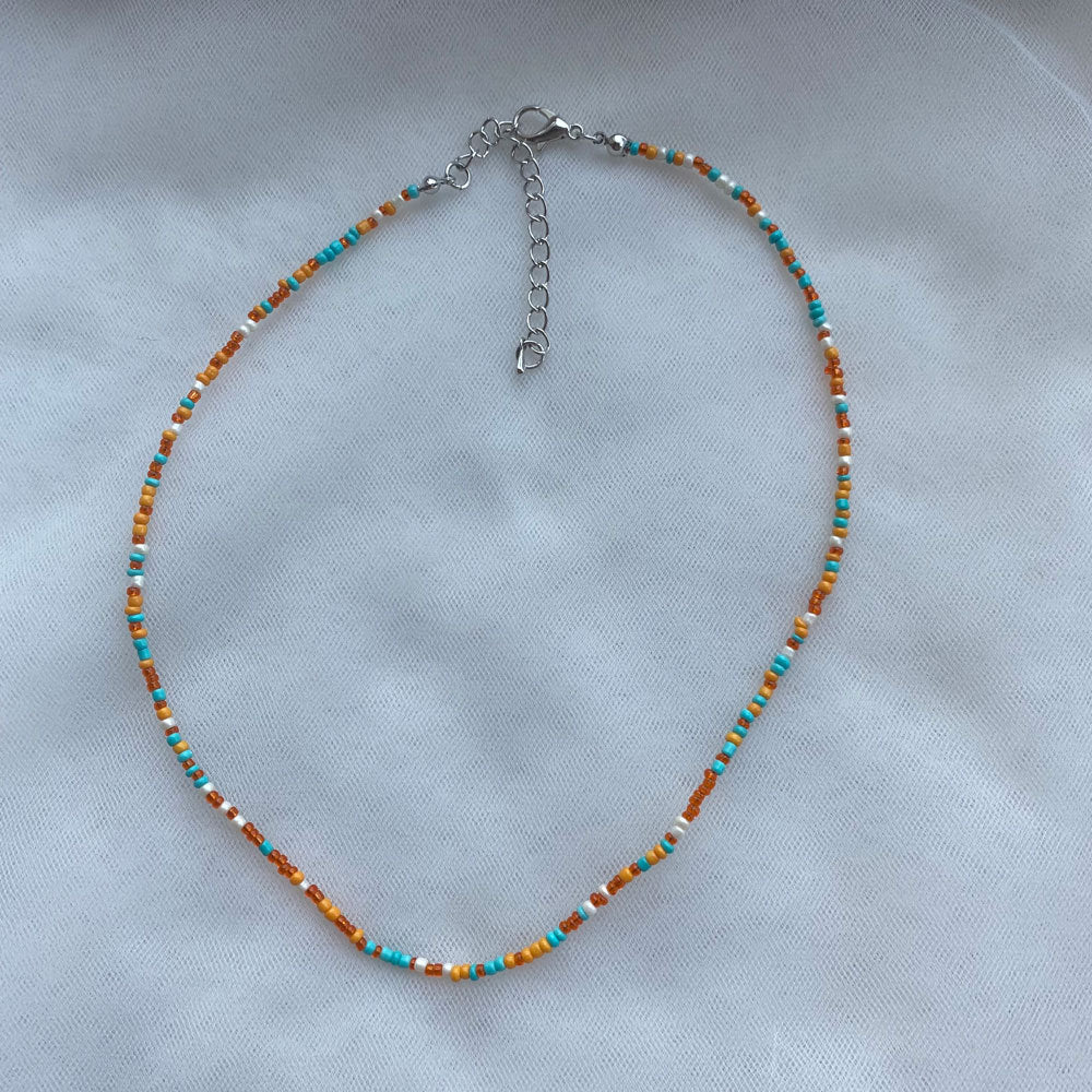 Women's Korean Colorful Beaded Bead Elegant Rainbow Necklaces