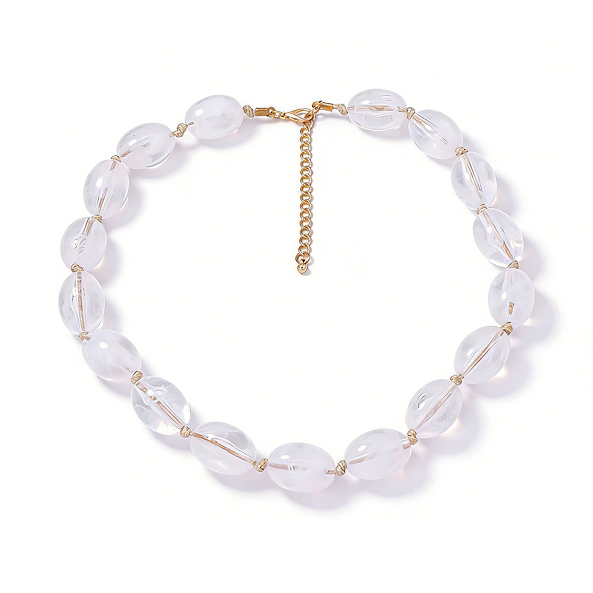 Women's Personalized Trendy High Profile Fashion Casual Optional Beaded Knotted Necklace