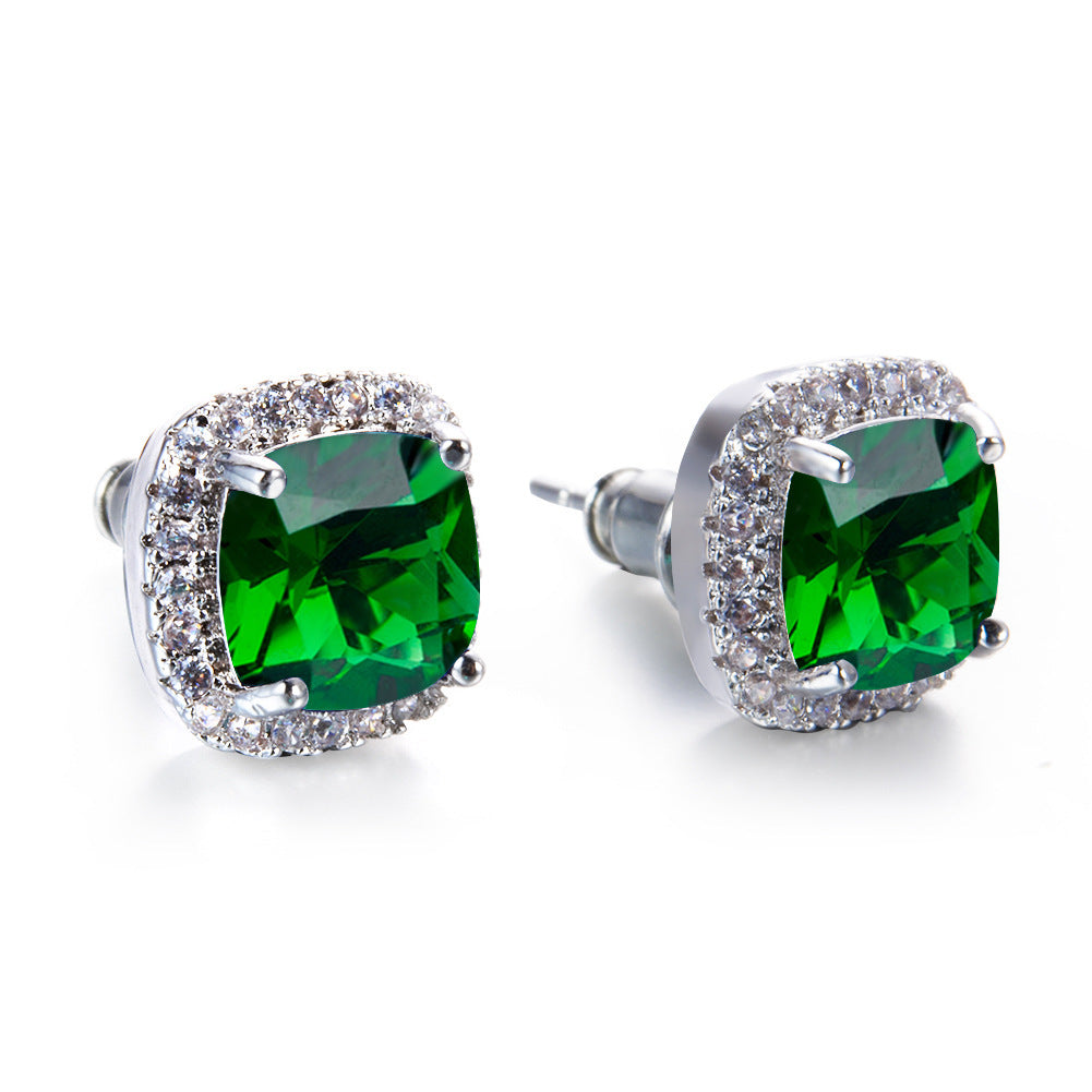 Korean Style Fashion Ear Clips Diamond Full Rhinestone Zircon Earrings