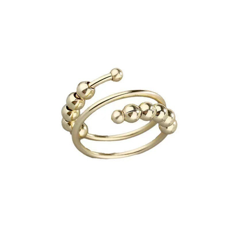 Women's & Men's Sier Golden Toad Vajra Pomegranate Vintage Six Word Mantra Personality Ring