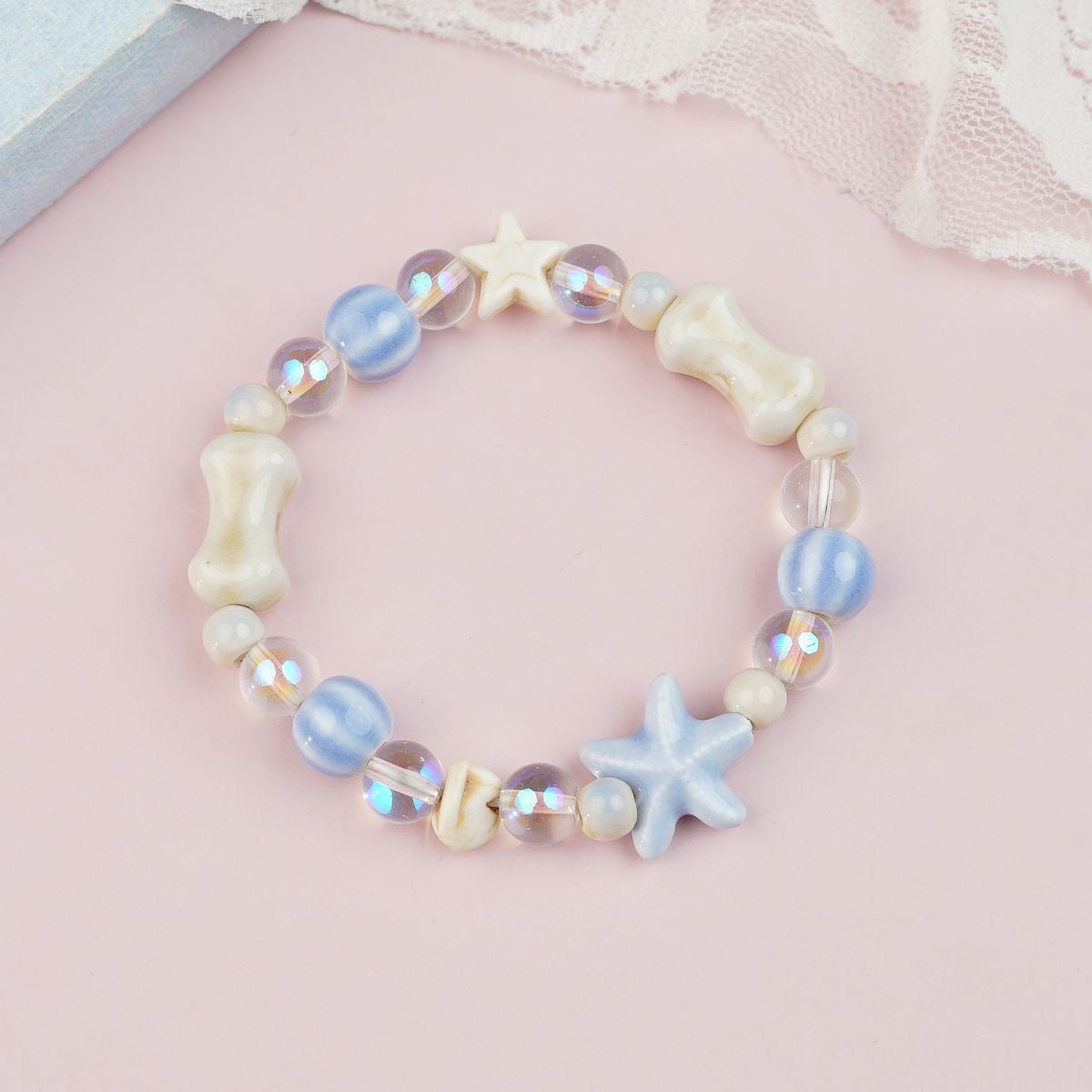 Ceramic Painted Pottery Beads Female Literary Bracelet
