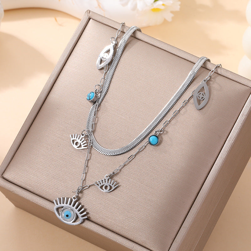 Women's Fashion Devil's Eye Titanium Steel Light Bracelet