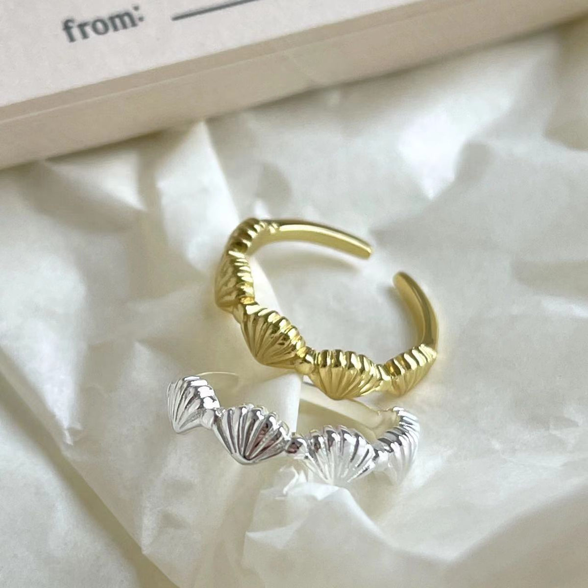 Women's Style Design Minimalist Shell Fashion Personalized Cold Rings