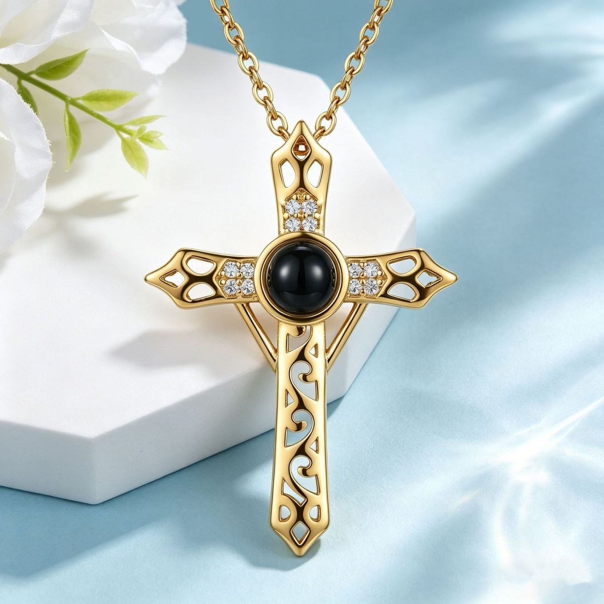 Projection Customizable Family Clavicle Chain Commemorative Necklace