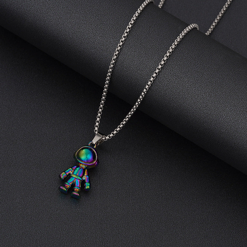 Women's & Men's Steel Hip Hop Fashion Catwalk Sweater Necklaces