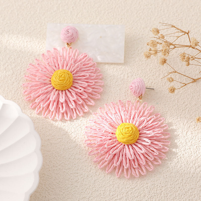 High-grade Hand-woven Raffia Fashion Trip Shoot Rings