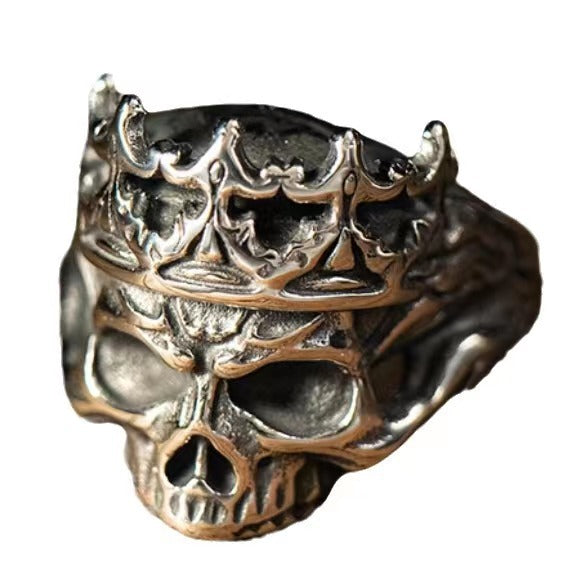 Women's & Men's Style Palace Skull Retro Distressed Trendy Rings