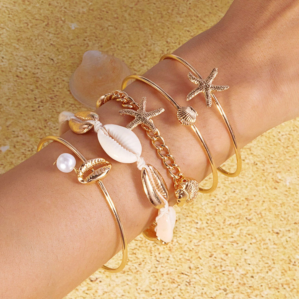 Alloy Hollow Geometry Ocean Series Personality Bracelets
