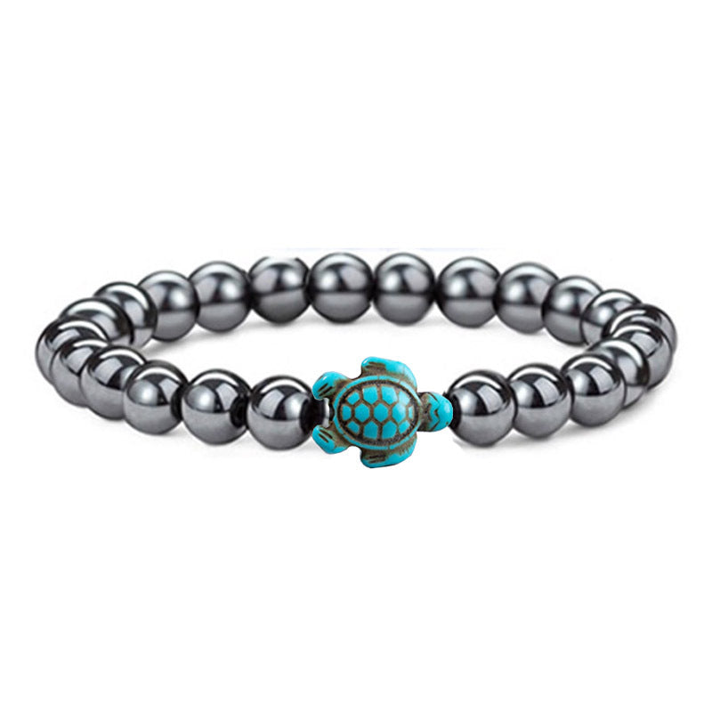 Women's & Men's Turquoise Turtle Volcanic Rock White More Bracelets