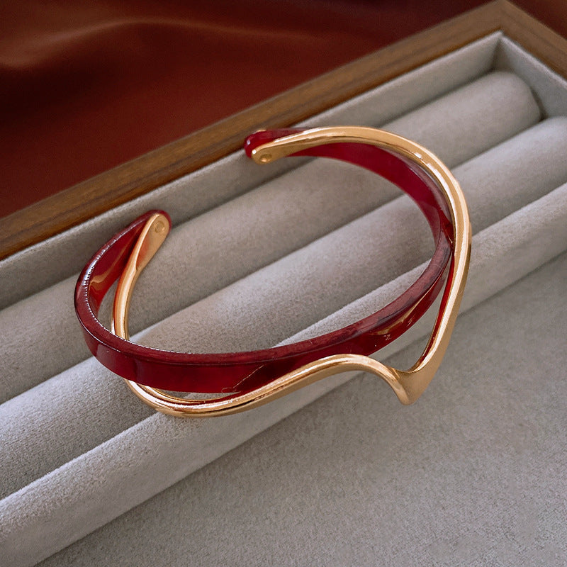 Acrylic Blooming Round Atmospheric Commute Minimalist Niche Bracelet