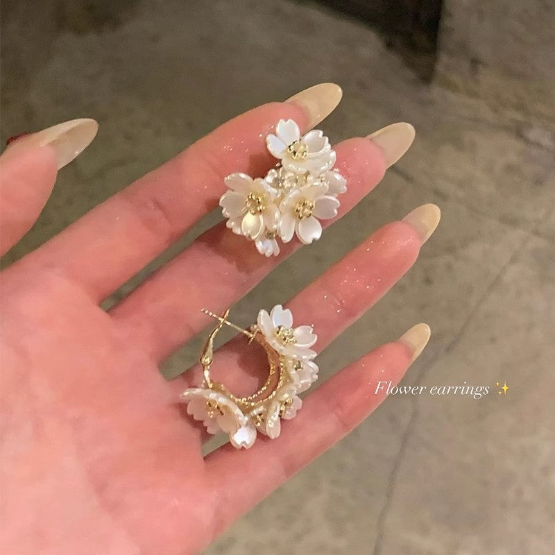 Flower Female Seaside Vacation Dopamine Fashion Temperament Earrings