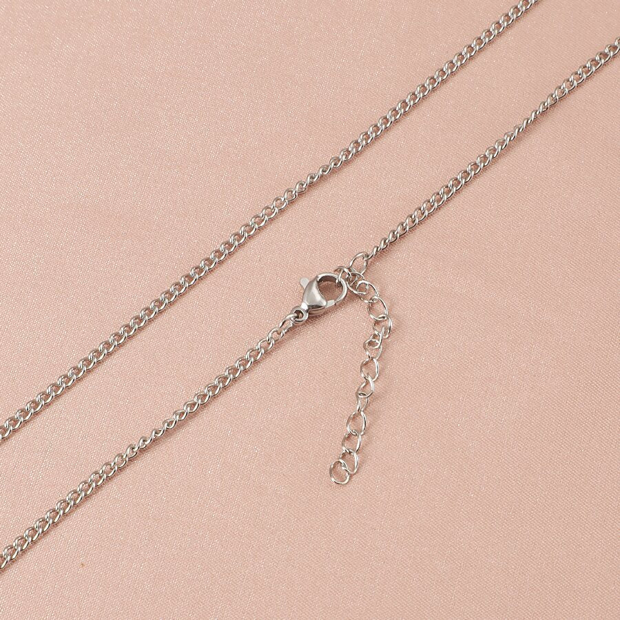 Stainless Steel Parts Titanium Chain Curb Necklace