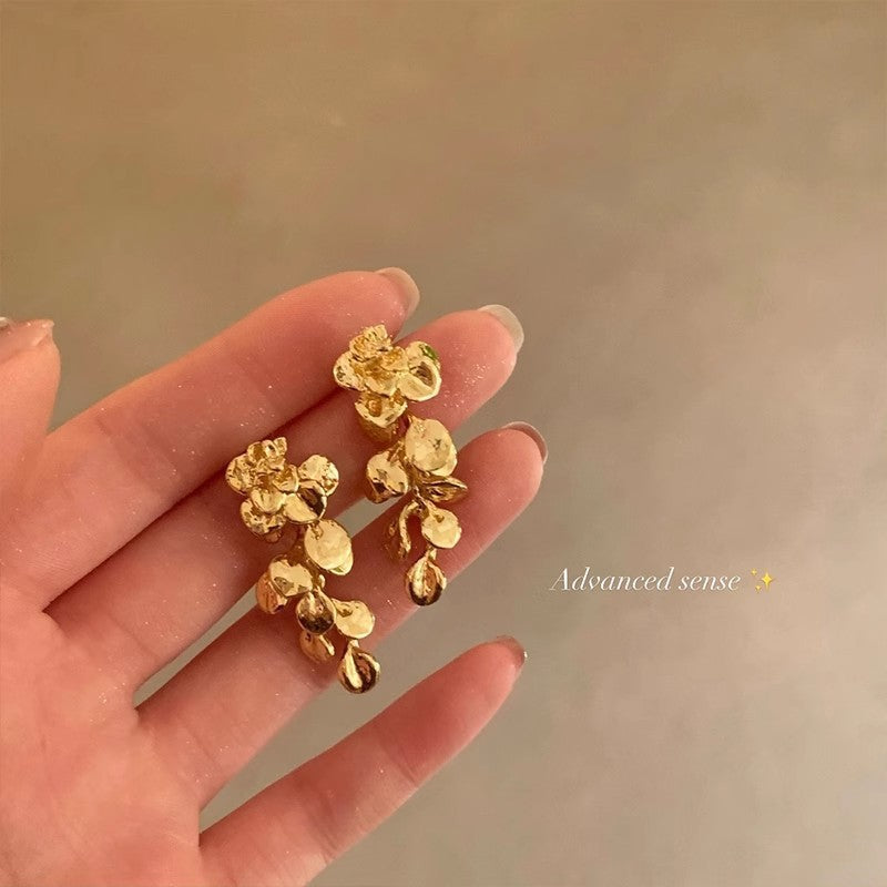 Flower Female Seaside Vacation Dopamine Fashion Temperament Earrings