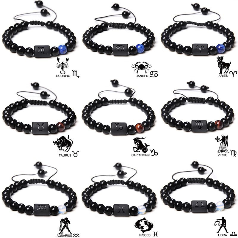Women's & Men's Twee Constellation Woven Stone Beaded Adjustable Bracelet