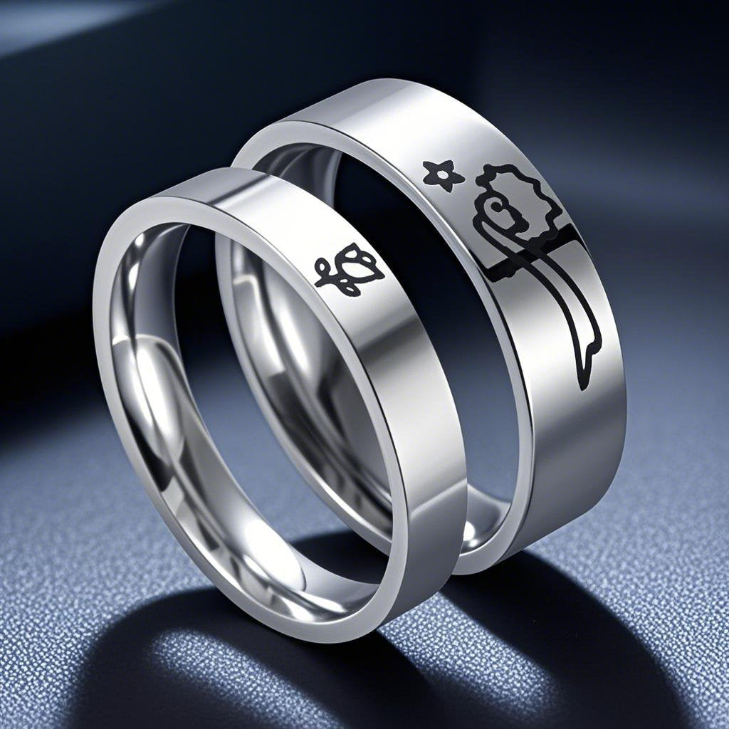Women's & Men's For The First Love Couple Pair Rings