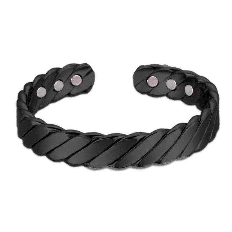 Environmental Protection Alloy Fashion Trend Open Optional Striped Magnet Bracelet