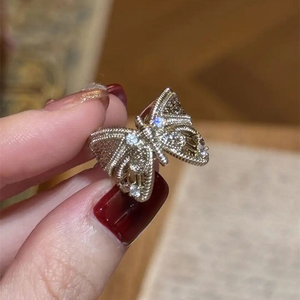 Golden Butterfly Retro Minority Design Sense Rings