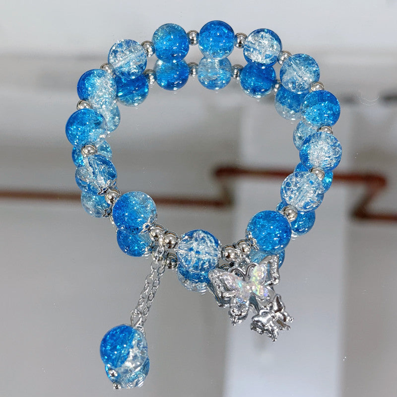 Jade Broken Female Design Mori Style Sweet Color Bracelet