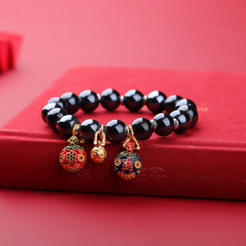 Women's & Men's Fragrant Gray Porcelain Vintage Ethnic Style Handmade Bracelet