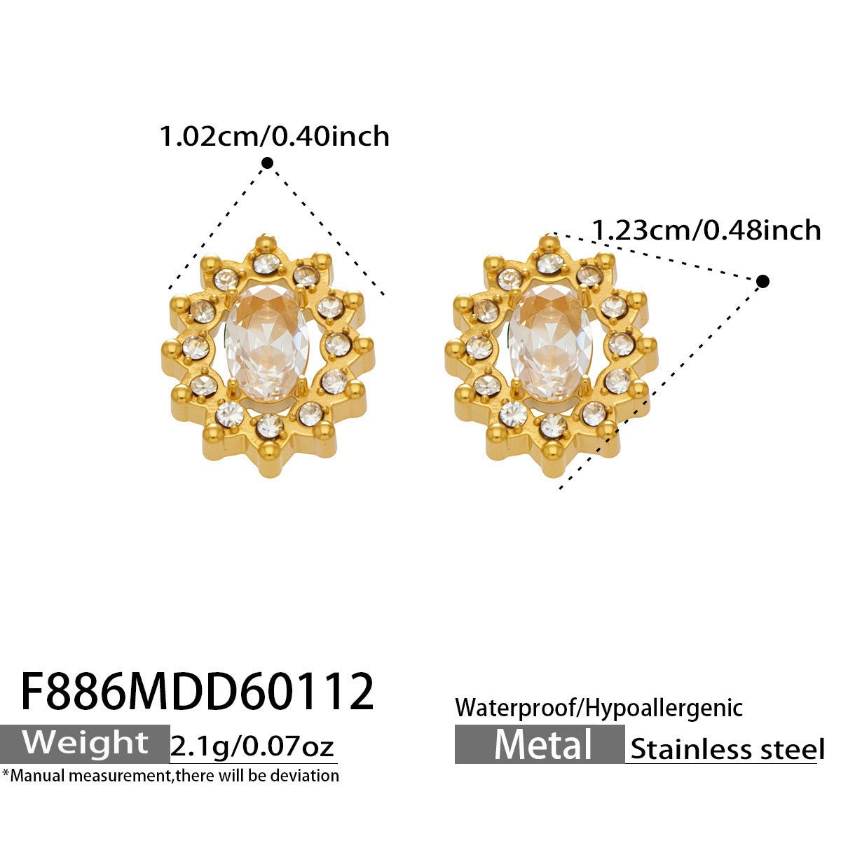 Flash Zircon Stainless Steel Combination Exquisite Gorgeous Full Jewelry Set