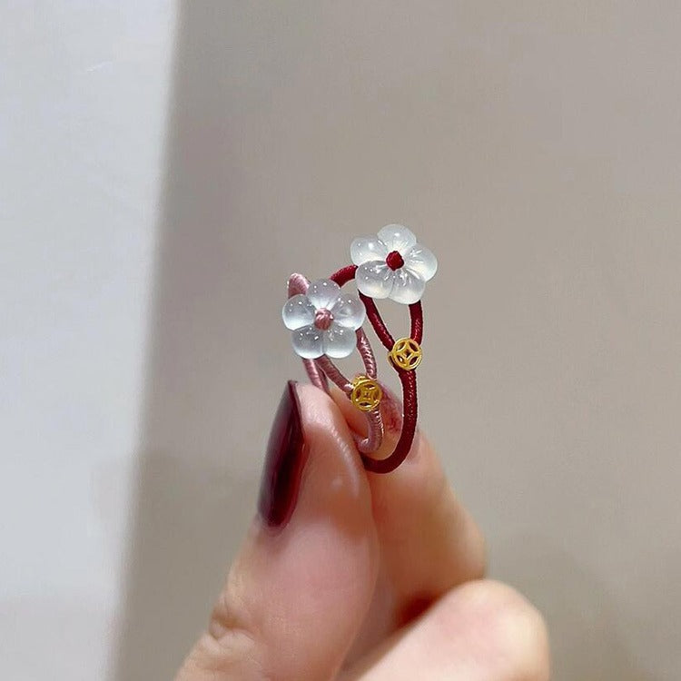 Chinese Hand-woven Rich Flower Design Ancient Style Ring