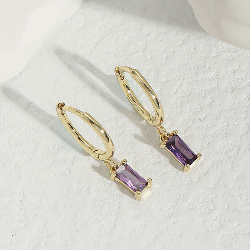 Women's Fashionable High-grade Tassel Rectangular Sterling Sier Ear Clip Niche Exquisite Earrings