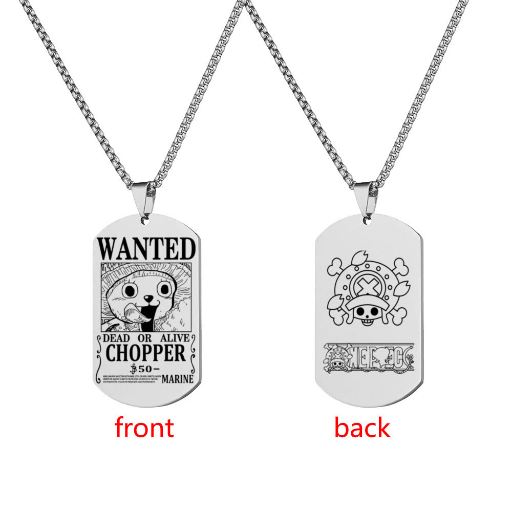 Wanted Order Dog Tag Lettering Sea King Necklaces
