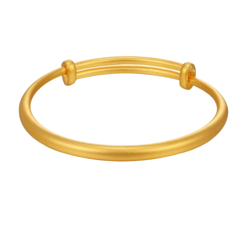 Women's Simple Push-pull Smooth Round High Gloss Light Luxury High-grade Bracelet