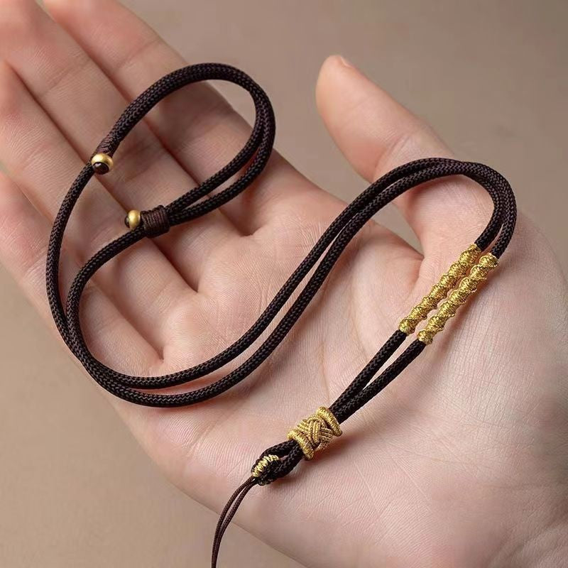 Women's & Men's Black Rope Lanyard Adjustable Halter Hang Pendants