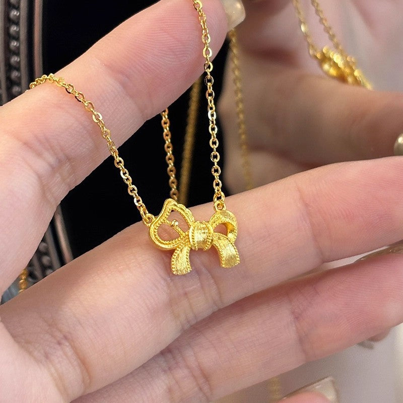 Design Chinese Style Pony Bow Female Necklace