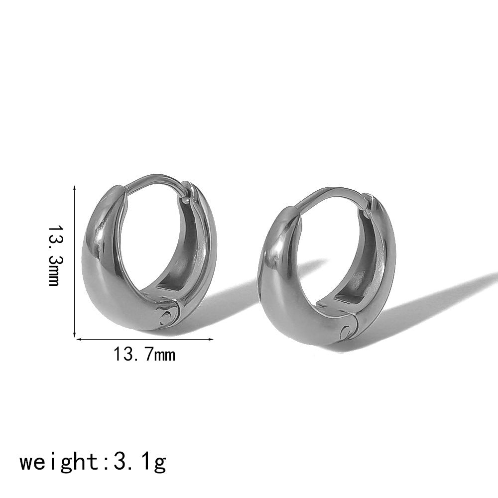 Stainless Steel Fashion High-grade Ear Buckle Stud Earrings