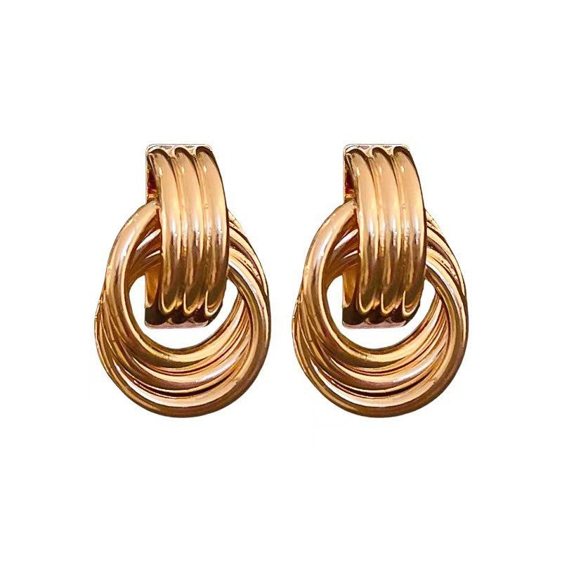 Women's Round High-grade Light Luxury Minority Design Tassel Earrings