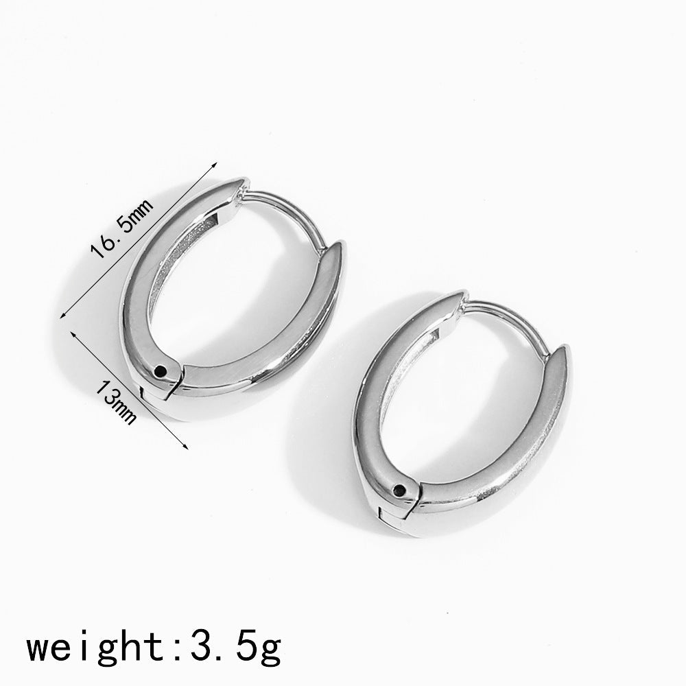 Stainless Steel Fashion High-grade Ear Buckle Stud Earrings