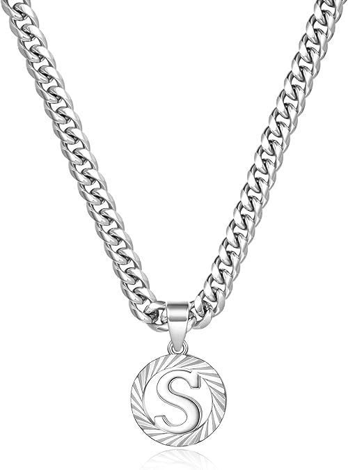 Men's Style White Gold Color Cuban Link Chain Necklaces