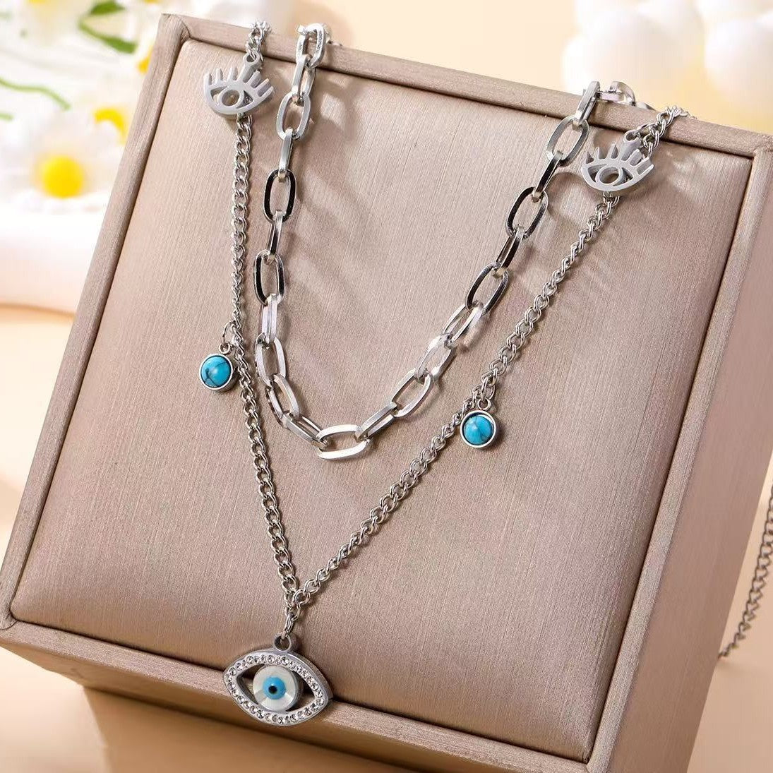 Women's Fashion Devil's Eye Titanium Steel Light Bracelet