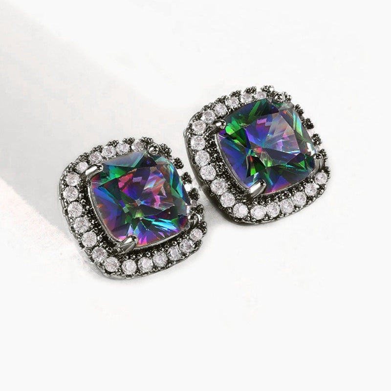 Women's Korean Style Elegant Colorful Diamond Fashion Rings