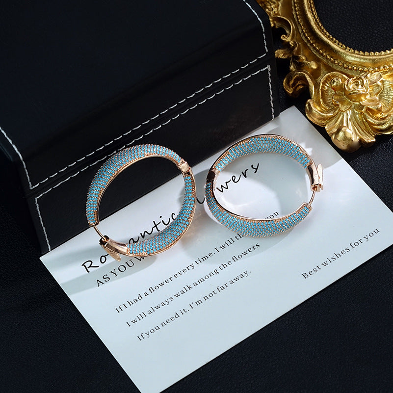 Fashion High-grade Light Luxury Full Of Earrings