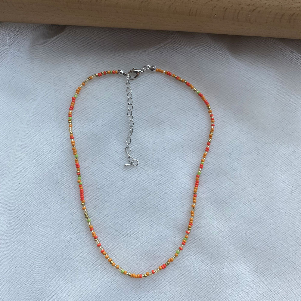 Women's Korean Colorful Beaded Bead Elegant Rainbow Necklaces