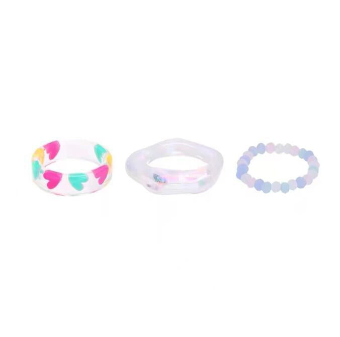 Simple Resin Pearl Female Niche Senior Acrylic Suit Ring