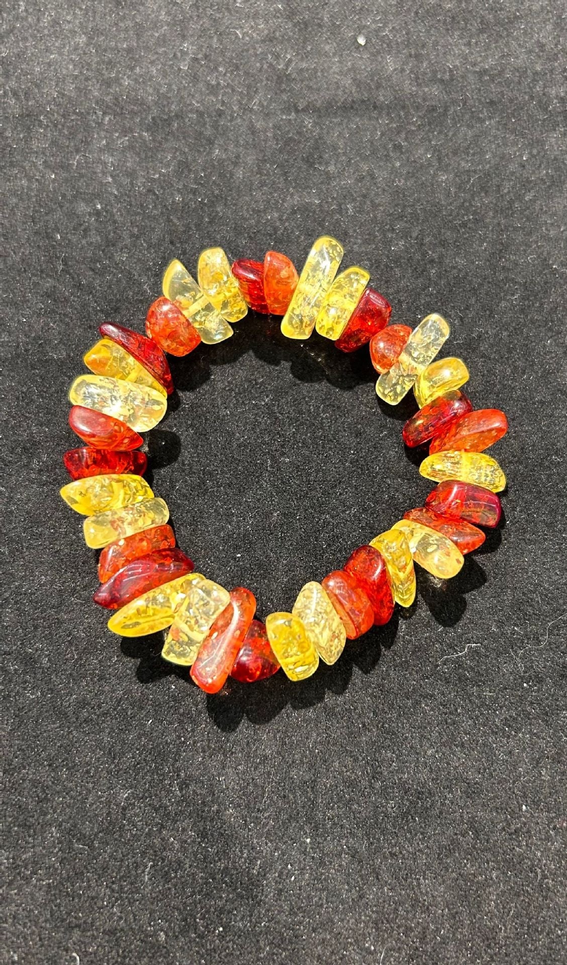 Women's & Men's Artificial Amber Piebald Old Beeswax Manual Retro Bracelet